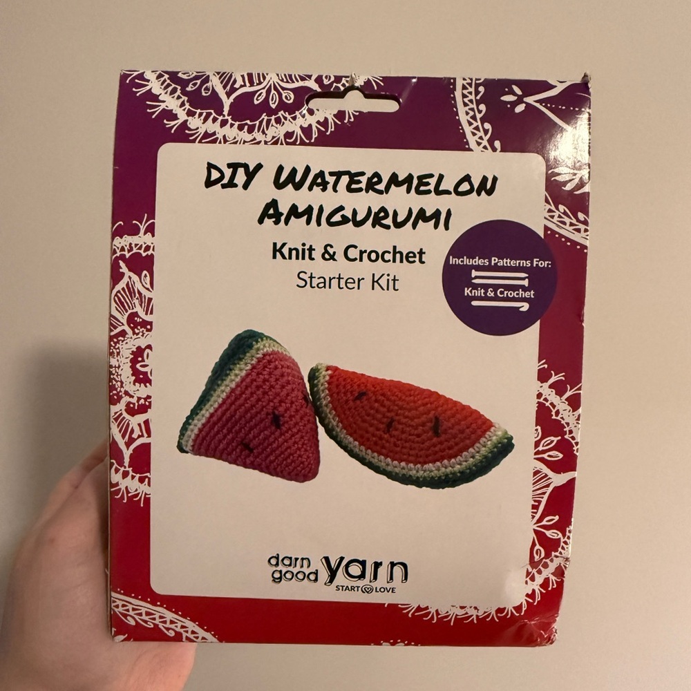 Watermelon Amigurumi Knit/Crochet Kit